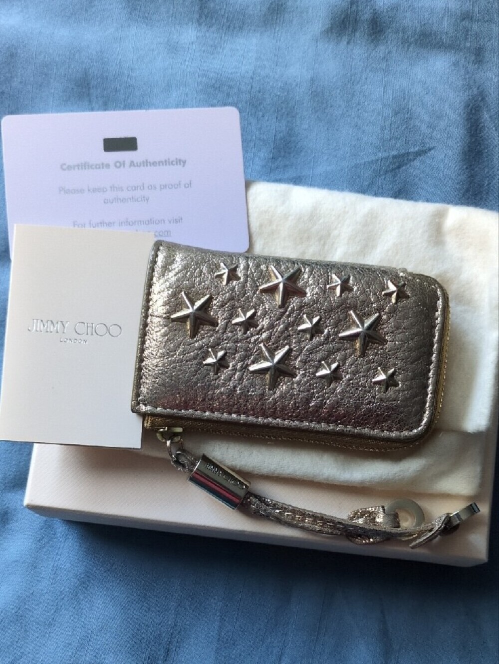 Jimmy Choo Zip around Card Holder Or Coin Purse